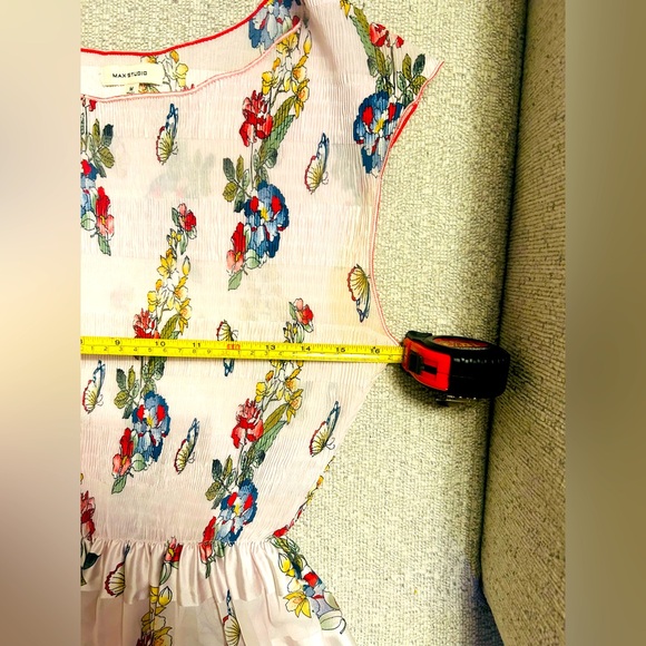 Max Studio Butterfly & Floral Printed Fit & Flare Dress - Picture 5 of 6